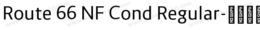 Route 66 NF Cond Regular字体转换